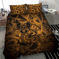 Aotearoa Maori Hei Tiki Bedding Set Koura Kowhaiwhai Puhoro Motif