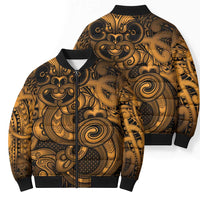 Aotearoa Maori Hei Tiki Bomber Puffer Jacket Koura Kowhaiwhai Puhoro Motif