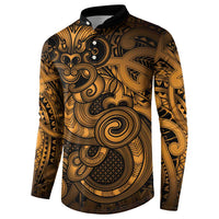 Aotearoa Maori Hei Tiki Button Sweatshirt Koura Kowhaiwhai Puhoro Motif