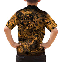 Aotearoa Maori Hei Tiki Family Matching Off The Shoulder Long Sleeve Dress and Hawaiian Shirt Koura Kowhaiwhai Puhoro Motif LT9 - Polynesian Pride