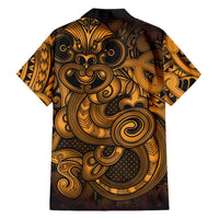 Aotearoa Maori Hei Tiki Family Matching Off The Shoulder Long Sleeve Dress and Hawaiian Shirt Koura Kowhaiwhai Puhoro Motif LT9 - Polynesian Pride