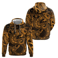 Aotearoa Maori Hei Tiki Hoodie Koura Kowhaiwhai Puhoro Motif LT9 - Polynesian Pride