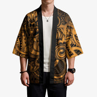 Aotearoa Maori Hei Tiki Kimono Koura Kowhaiwhai Puhoro Motif