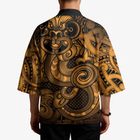 Aotearoa Maori Hei Tiki Kimono Koura Kowhaiwhai Puhoro Motif