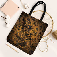 Aotearoa Maori Hei Tiki Tote Bag Koura Kowhaiwhai Puhoro Motif