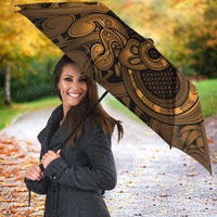 Aotearoa Maori Hei Tiki Umbrella Koura Kowhaiwhai Puhoro Motif LT9 - Polynesian Pride