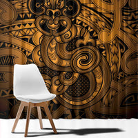 Aotearoa Maori Hei Tiki Window Curtain Koura Kowhaiwhai Puhoro Motif LT9 - Polynesian Pride