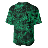 Aotearoa Maori Hei Tiki Baseball Jersey Kakariki Kowhaiwhai Puhoro Motif LT9 - Polynesian Pride
