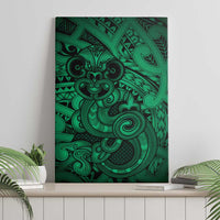 Aotearoa Maori Hei Tiki Canvas Wall Art Kakariki Kowhaiwhai Puhoro Motif
