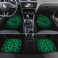 Aotearoa Maori Hei Tiki Car Mats Kakariki Kowhaiwhai Puhoro Motif LT9 Set 4pcs Green - Polynesian Pride
