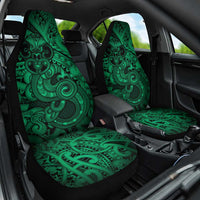 Aotearoa Maori Hei Tiki Car Seat Cover Kakariki Kowhaiwhai Puhoro Motif