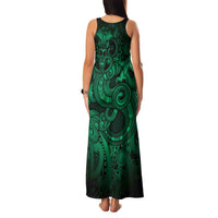 Aotearoa Maori Hei Tiki Family Matching Tank Maxi Dress and Hawaiian Shirt Kakariki Kowhaiwhai Puhoro Motif LT9 - Polynesian Pride