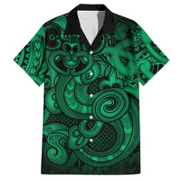 Aotearoa Maori Hei Tiki Hawaiian Shirt Kakariki Kowhaiwhai Puhoro Motif