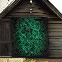 Aotearoa Maori Hei Tiki Quilt Kakariki Kowhaiwhai Puhoro Motif LT9 - Polynesian Pride