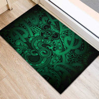 Aotearoa Maori Hei Tiki Rubber Doormat Kakariki Kowhaiwhai Puhoro Motif LT9 - Polynesian Pride