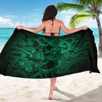 Aotearoa Maori Hei Tiki Sarong Kakariki Kowhaiwhai Puhoro Motif LT9 - Polynesian Pride
