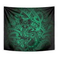 Aotearoa Maori Hei Tiki Tapestry Kakariki Kowhaiwhai Puhoro Motif LT9 - Polynesian Pride