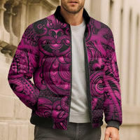 Aotearoa Maori Hei Tiki Bomber Puffer Jacket Mawhero Kowhaiwhai Puhoro Motif