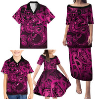 Aotearoa Maori Hei Tiki Family Matching Puletasi and Hawaiian Shirt Mawhero Kowhaiwhai Puhoro Motif LT9 - Polynesian Pride