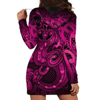 Aotearoa Maori Hei Tiki Hoodie Dress Mawhero Kowhaiwhai Puhoro Motif LT9 - Polynesian Pride