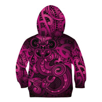Aotearoa Maori Hei Tiki Kid Hoodie Mawhero Kowhaiwhai Puhoro Motif