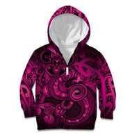 Aotearoa Maori Hei Tiki Kid Hoodie Mawhero Kowhaiwhai Puhoro Motif