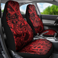 Aotearoa Maori Hei Tiki Car Seat Cover Whero Kowhaiwhai Puhoro Motif LT9 - Polynesian Pride