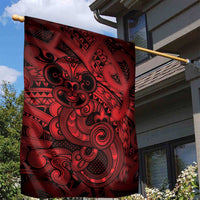 Aotearoa Maori Hei Tiki Garden Flag Whero Kowhaiwhai Puhoro Motif LT9 - Polynesian Pride
