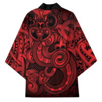 Aotearoa Maori Hei Tiki Kimono Whero Kowhaiwhai Puhoro Motif LT9 - Polynesian Pride