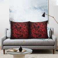 Aotearoa Maori Hei Tiki Pillow Cover Whero Kowhaiwhai Puhoro Motif LT9 - Polynesian Pride