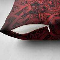 Aotearoa Maori Hei Tiki Pillow Cover Whero Kowhaiwhai Puhoro Motif LT9 - Polynesian Pride