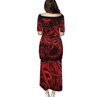 Aotearoa Maori Hei Tiki Puletasi Whero Kowhaiwhai Puhoro Motif LT9 - Polynesian Pride