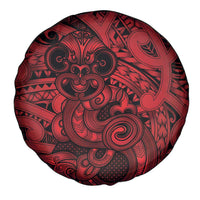 Aotearoa Maori Hei Tiki Spare Tire Cover Whero Kowhaiwhai Puhoro Motif LT9 - Polynesian Pride