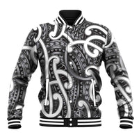 Aotearoa Maori Kowhaiwhai Baseball Jacket Kiwikiwi Puhoro and Patiki