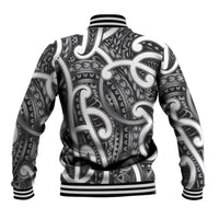 Aotearoa Maori Kowhaiwhai Baseball Jacket Kiwikiwi Puhoro and Patiki