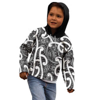Aotearoa Maori Kowhaiwhai Kid Hoodie Kiwikiwi Puhoro and Patiki LT9 - Polynesian Pride