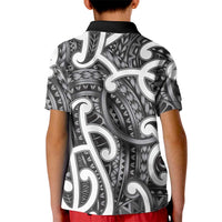 Aotearoa Maori Kowhaiwhai Kid Polo Shirt Kiwikiwi Puhoro and Patiki