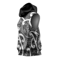 Aotearoa Maori Kowhaiwhai Sleeveless Hoodie Kiwikiwi Puhoro and Patiki