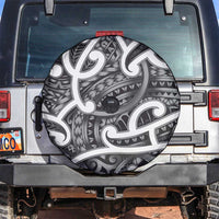 Aotearoa Maori Kowhaiwhai Spare Tire Cover Kiwikiwi Puhoro and Patiki