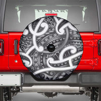 Aotearoa Maori Kowhaiwhai Spare Tire Cover Kiwikiwi Puhoro and Patiki