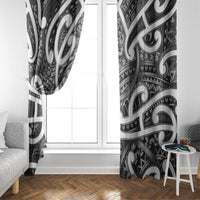 Aotearoa Maori Kowhaiwhai Window Curtain Kiwikiwi Puhoro and Patiki