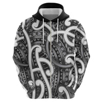 Aotearoa Maori Kowhaiwhai Zip Hoodie Kiwikiwi Puhoro and Patiki LT9 - Polynesian Pride