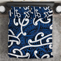 Aotearoa Maori Kowhaiwhai Bedding Set Kikorangi Puhoro and Patiki