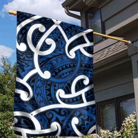 Aotearoa Maori Kowhaiwhai Garden Flag Kikorangi Puhoro and Patiki LT9 - Polynesian Pride