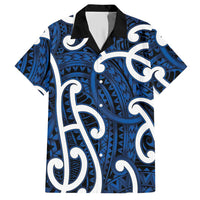 Aotearoa Maori Kowhaiwhai Hawaiian Shirt Kikorangi Puhoro and Patiki LT9 Blue - Polynesian Pride