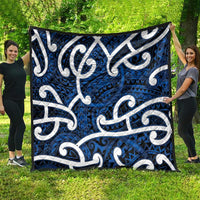 Aotearoa Maori Kowhaiwhai Quilt Kikorangi Puhoro and Patiki