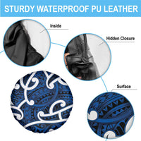Aotearoa Maori Kowhaiwhai Spare Tire Cover Kikorangi Puhoro and Patiki LT9 - Polynesian Pride
