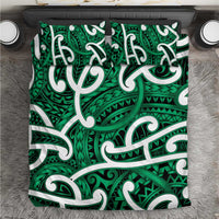 Aotearoa Maori Kowhaiwhai Bedding Set Kakariki Puhoro and Patiki