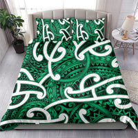 Aotearoa Maori Kowhaiwhai Bedding Set Kakariki Puhoro and Patiki