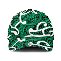 Aotearoa Maori Kowhaiwhai Classic Cap Kakariki Puhoro and Patiki
